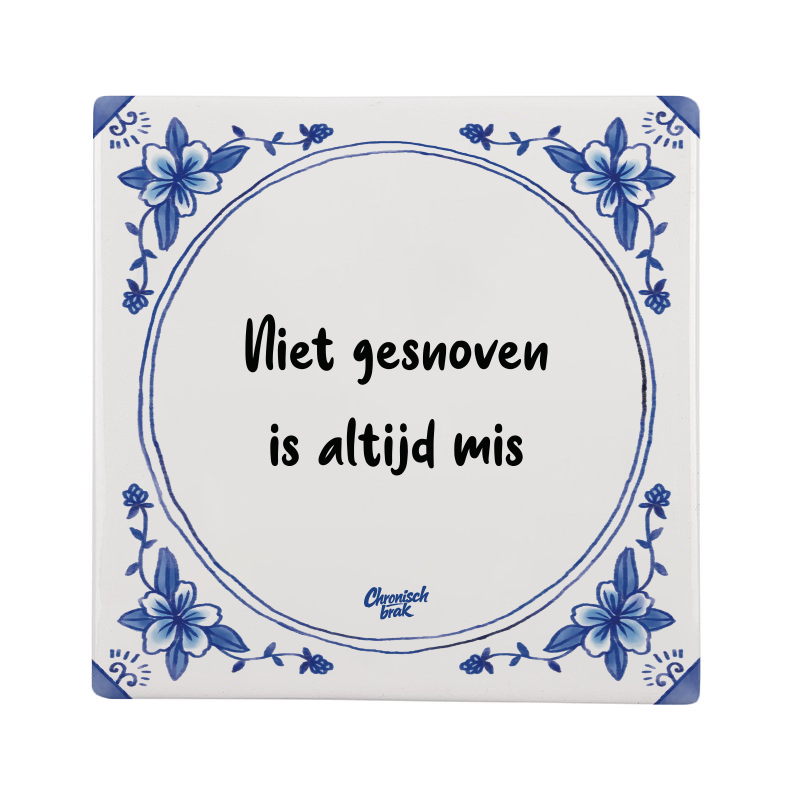 Niet gesnoven is altijd mis