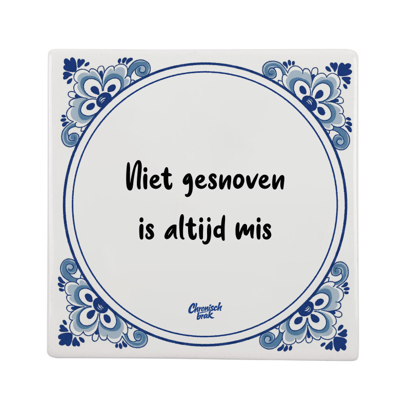 Niet gesnoven is altijd mis